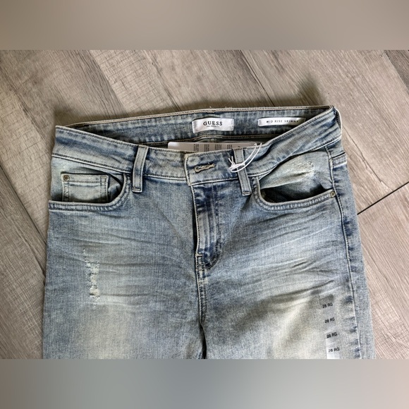 GUESS Mid Rise Skinny Light Blue Jeans - Picture 7 of 13